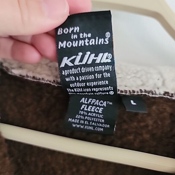 Kuhl Womens Size L Alfpaca Full Zip Hooded Fleece Jacket in Brown-Made In Canada - Picture 3 of 13